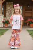 Western HOWDY COWBOY printed top & pant girls boutique set LC0013 A6S2