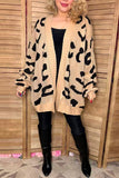 Mom and me cozy leopard loose style long sleeve women sweater/cardigan MY15287 IS8/TOP (Copy)