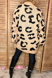 Mom and me cozy leopard loose style long sleeve women sweater/cardigan MY15287 IS8/TOP (Copy)