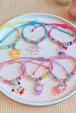Cute animal pendants resin girls bracelet $10--6pcs mixed patterns