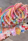 Cute animal pendants resin girls bracelet $10--6pcs mixed patterns