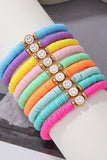 9pcs rainbow color & smile face cute girls bracelet