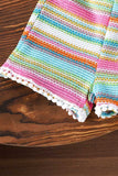 Toddler girl colorful striped knit tank top & shorts set 251277M A13S1