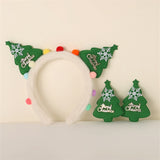 Merry Christmas headband & 2pcs clip hair bow 3pc girls hair accessories