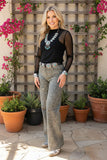 Western grey leopard denim wide leg women's boutique jeans Southern Stitch S028
