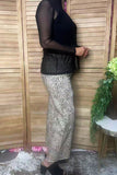 Western leopard denim wide leg women's boutique distress jeans Southern Stitch S029