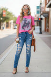 Western blue denim pant distressed women's boutique jeans SP-J1521 IS12
