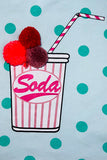 Western SODA Bubbly blue top pink distressed shorts girls boutique set DLH2341 (A3S4)