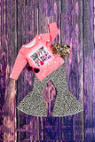 "DOLLY VIBES" cheetah print top & pant 2pc girls set XCH0015-16H A4S10