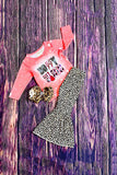 "DOLLY VIBES" cheetah print top & pant 2pc girls set XCH0015-16H A4S10