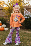 Halloween STAY SPOOKY hippie ghost girls booutique set XCH0010-13H (9S6)