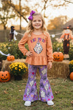 Halloween STAY SPOOKY hippie ghost girls booutique set XCH0010-13H (9S6)