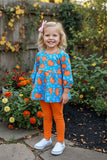 Halloween pumpkin top orange legging girls boutique set XCH0010-18H 9S3