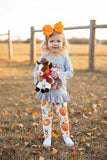 Western pumpkin pig top & pant halloween girls boutique set XCH0010-21H 9S4