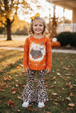 Western "HOWDY PUMPKIN" orange & cheetah girls boutique set XCH0010-2H 9S3