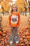 Western "HOWDY PUMPKIN" orange & cheetah girls boutique set XCH0010-2H 9S3