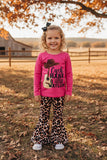 Cash hank willil waylon top leopard pant girls boutique set XCH0013-18H (A5S6)/6S6