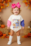 Halloween "wicked cute" pumpkin & ghost oversize boutique baby onesie XCH0014-1H A9S8