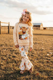 Western pullover sweatshirt floral pant girls boutique set XCH0015-11H (A5S9)