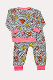 Western leopard & floral top pant girls boutique set XCH0015-13H A1S7