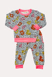 Western leopard & floral top pant girls boutique set XCH0015-13H A1S7