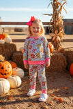 Western leopard & floral top pant girls boutique set XCH0015-13H A1S7