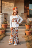 Western "FLOWER CHILD" floral print top & pant girls boutique set XCH0015-22H (A9S2)