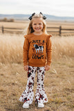 JUST A GIRL WHO LOVES COWS top & pant girls boutique set XCH0015-27H (A5S5)