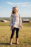 Western paisley bell sleeve top black legging girls boutique set XCH0024-7H (A10S2)