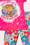 IT'S A GOOD DAY TO HAVE A GOOD DAY floral girls boutique set XCH0333-10H (A6S6)
