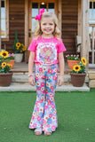 IT'S A GOOD DAY TO HAVE A GOOD DAY floral girls boutique set XCH0333-10H (A6S6)