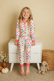Western LOVE ME hearts printed girls pajamas sets XCH04013 (A1S8)