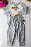 Western pajamas sets wholesale Horse prints top & pant 2pc kids sets XCH04028