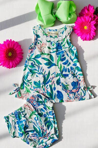 Baby clothes wholesale Floral prints top & bloomer 2pc baby sets XCH04029