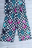 Western Mom and me checkered 8-balls top & pant girls boutique set XCH04071