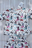 Western cowgirl long sleeve top & shorts girls boutique set XCH04078