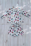 Western cowgirl long sleeve top & shorts girls boutique set XCH04078