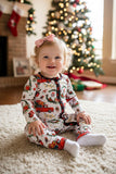 Christmas long sleeve one piece unisex baby boutique romper XCH05001 8S6