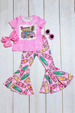 SUMMER VIBES surfboard top & pant girls boutique set XCH0666-11H 8S5/A11S1