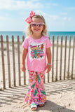SUMMER VIBES surfboard top & pant girls boutique set XCH0666-11H 8S5/A11S1