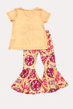 Western Let's go girls & disco ball top pant girls boutique set XCH0666-19H (A5S8)