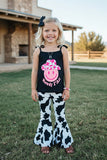 Western HOWDY Y'ALL smiley face cow girls boutique set XCH0777-22H A3S4