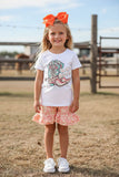 Western KICK ROCKS boots printed 2pc shorts girls boutique set XCH0777-2H (A5S4)