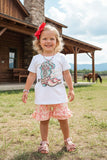 Western KICK ROCKS boots printed 2pc shorts girls boutique set XCH0777-2H (A5S4)
