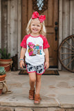 Western COWGIRL cow & bandana print girl boutique set XCH0777-36H (A4S10)
