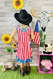 4th July USA FLAG Printed girl swirl dress XCH0888-11H
