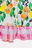 Chic fruits & floral printed sleeveless boutique girl dress XCH0888-7H (A1S5)