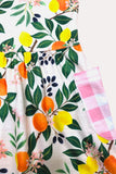 Chic fruits & floral printed sleeveless boutique girl dress XCH0888-7H (A1S5)