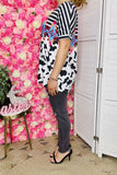 Western womens top suppliers Stripes & Aztec and Cow prints w/short sleeve XCH11359 (FS8)