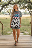 Western ranch aztec print women's boutique top Southern Stitcc XCH11359 ES10